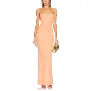 Michael Costello x REVOLVE Briggs Gown Peach Strapless dress maxi Revolve XXS